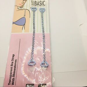 TRANSPARENT BRA STRAPS WITH CRYSTALS IN LIGHT BLUE